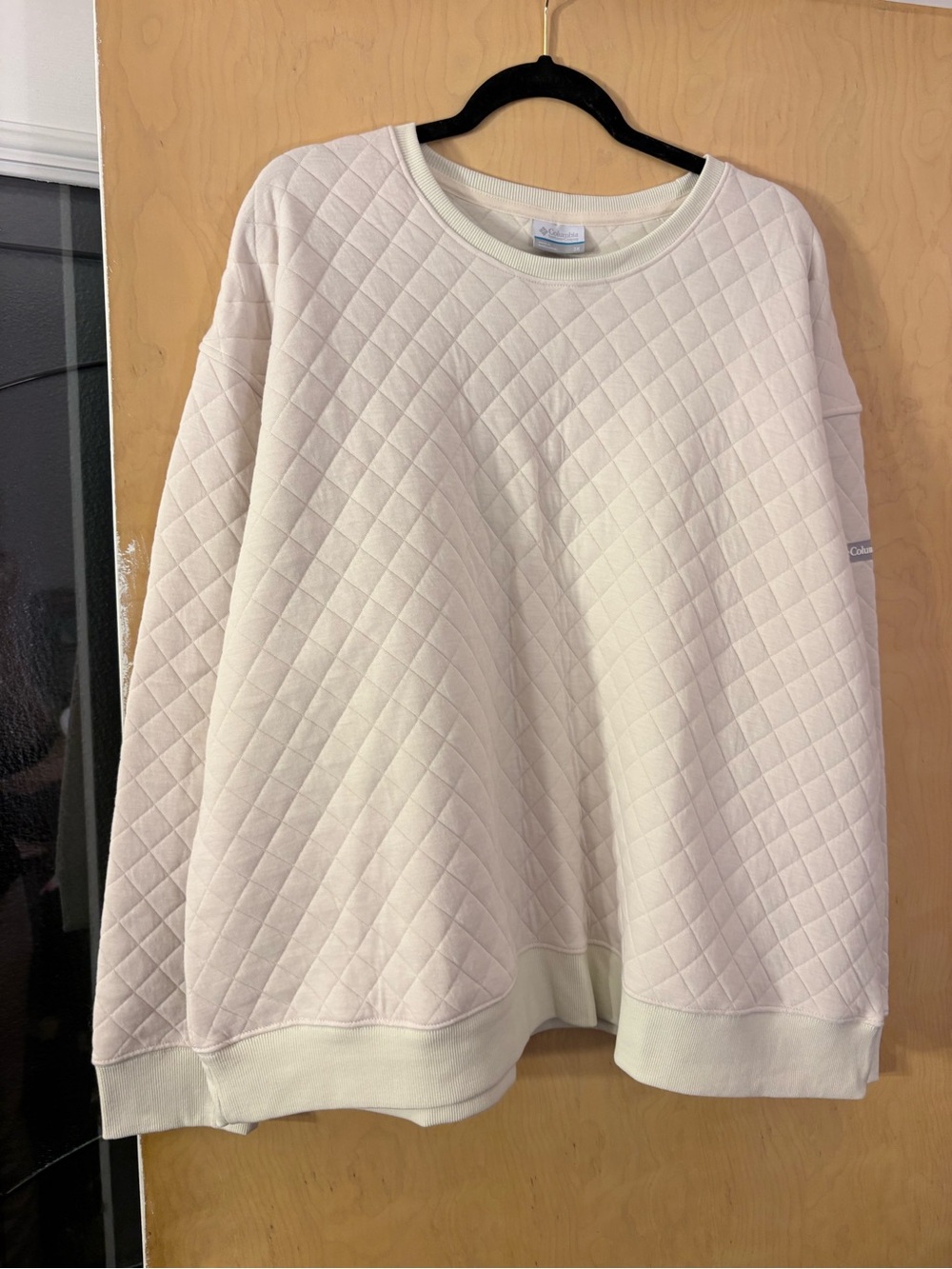 Columbia Quilted Crewneck Sweatshirt - Light Cream